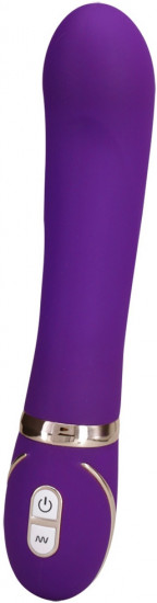 Vibrátor s dvojitým silikonem Front Row Purple + dárek Toybag