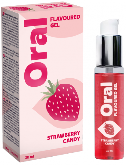 Orální lubrikační gel Strawberry Candy (30 ml)