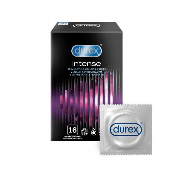 Durex Intense Orgasmic – vroubkované kondomy (16 ks)