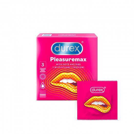 Durex Pleasuremax – vroubkované kondomy (3 ks)